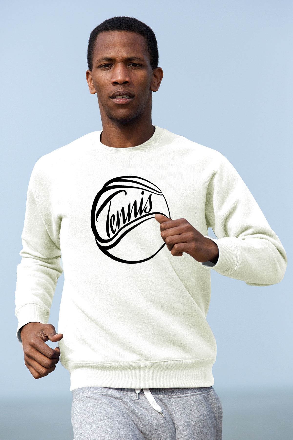 Tenis Beyaz Unisex Sweatshirt
