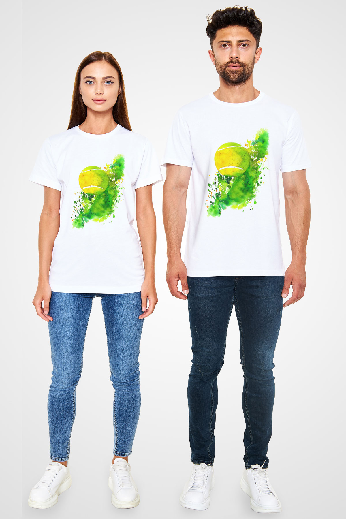 Tenis Beyaz Unisex Tişört T-Shirt - TişörtFabrikası