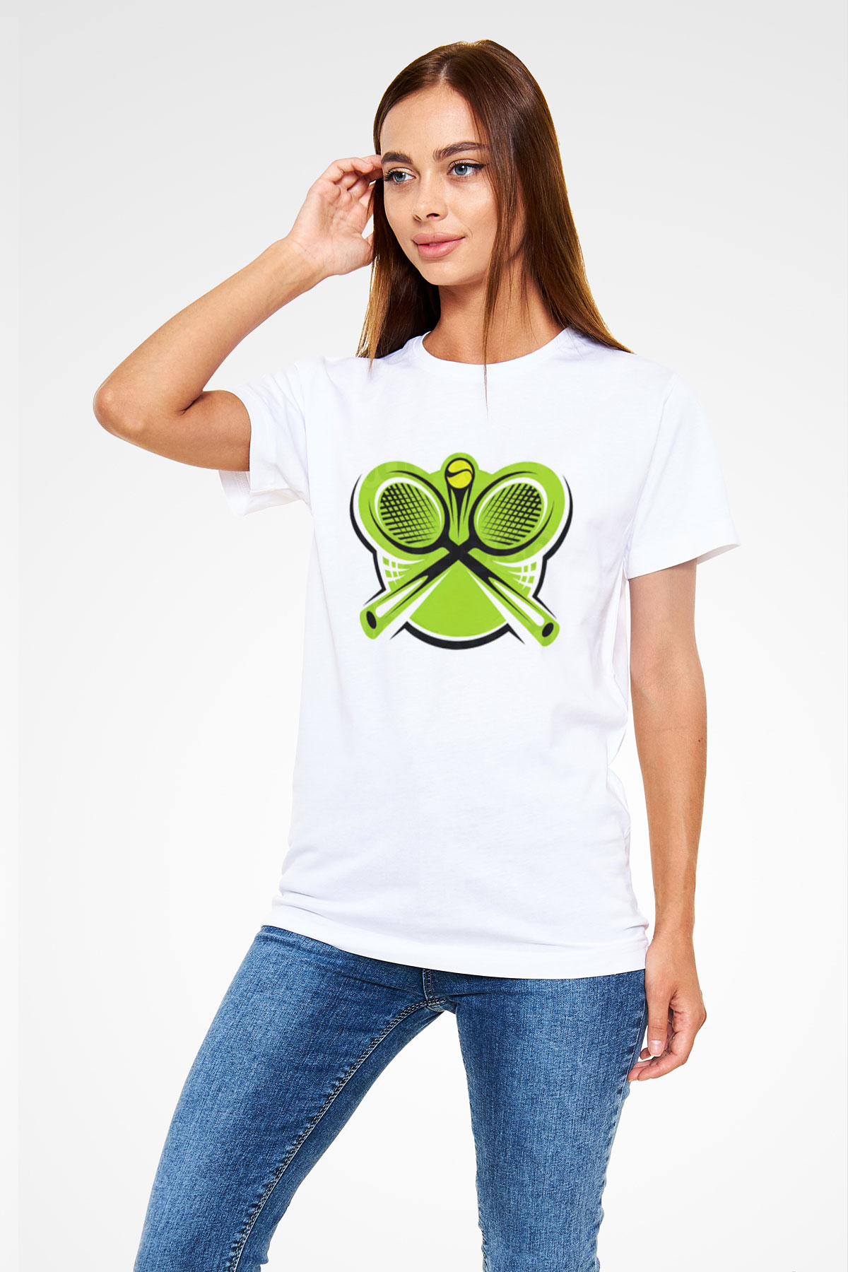 Tenis Beyaz Unisex Tişört T-Shirt - TişörtFabrikası