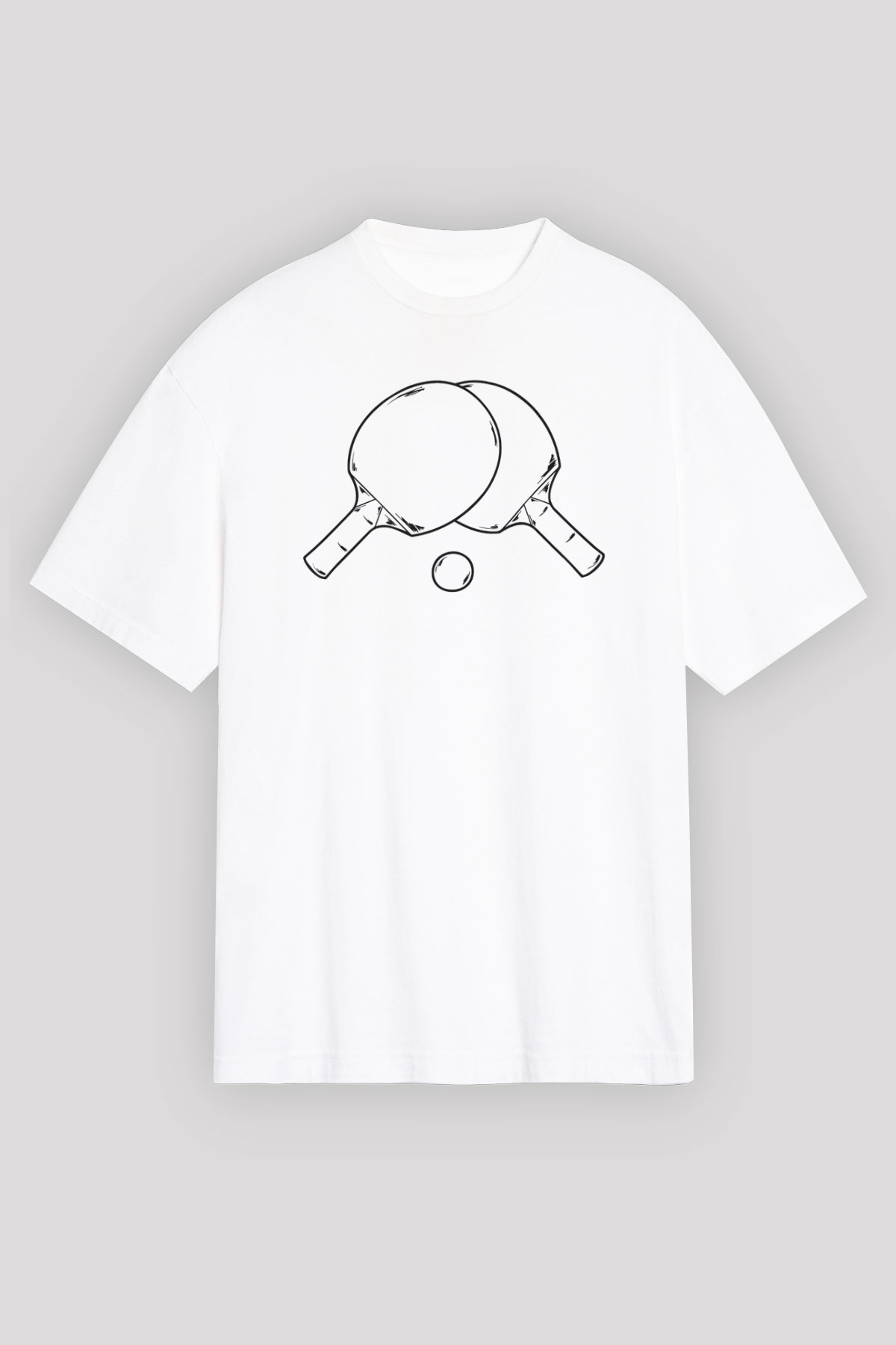 Tenis Beyaz Oversize Tişört Oversize T-shirt - TişörtFabrikası