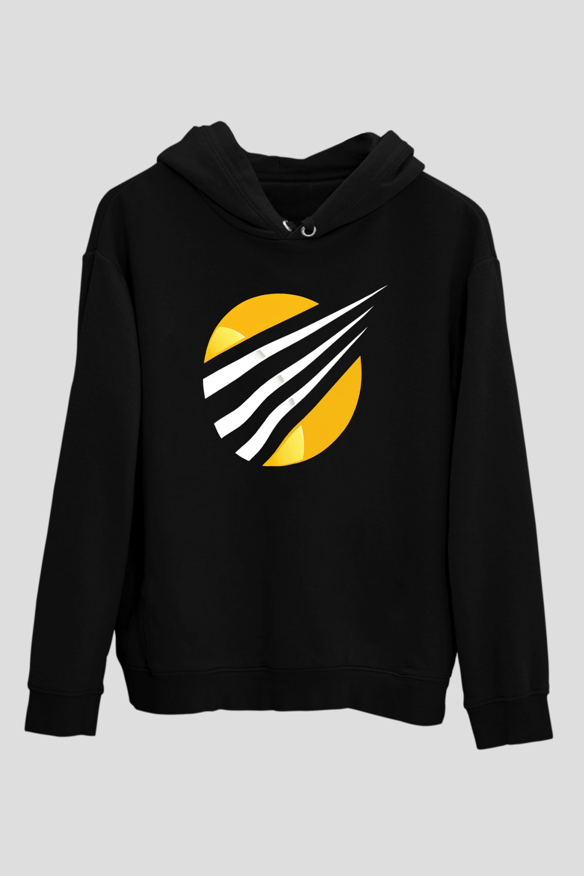 Tenis Siyah Unisex Kapüşonlu Sweatshirt