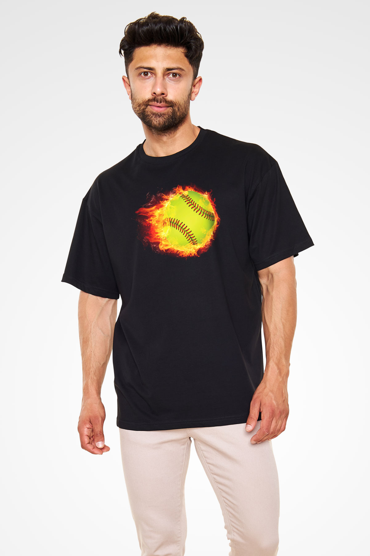 Tenis Siyah Unisex Oversize Tişört T-Shirt