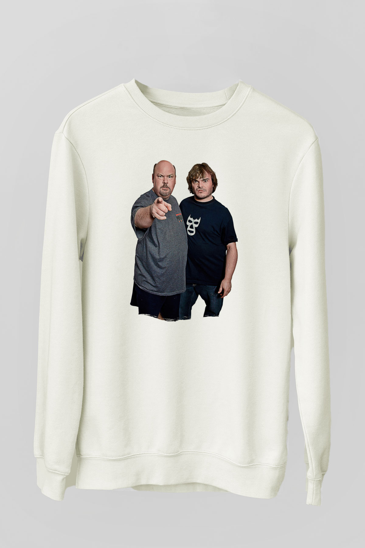 Teracious D Baskılı Beyaz Unisex Sweatshirt