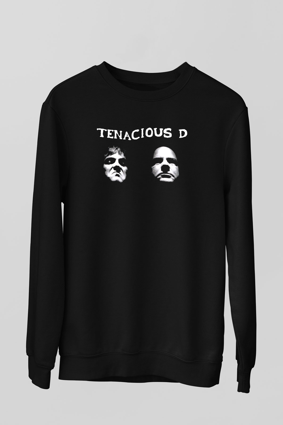 Teracious D Baskılı Unisex Siyah Sweatshirt