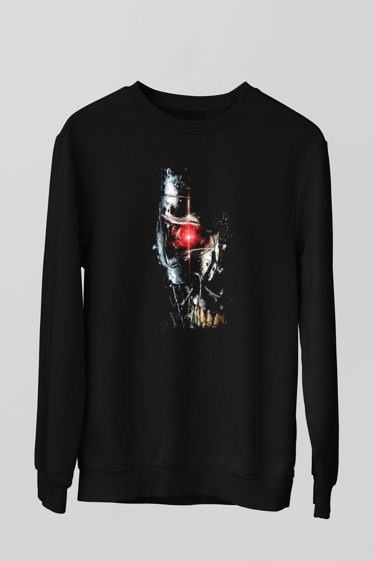 Terminatör Siyah Unisex Sweatshirt