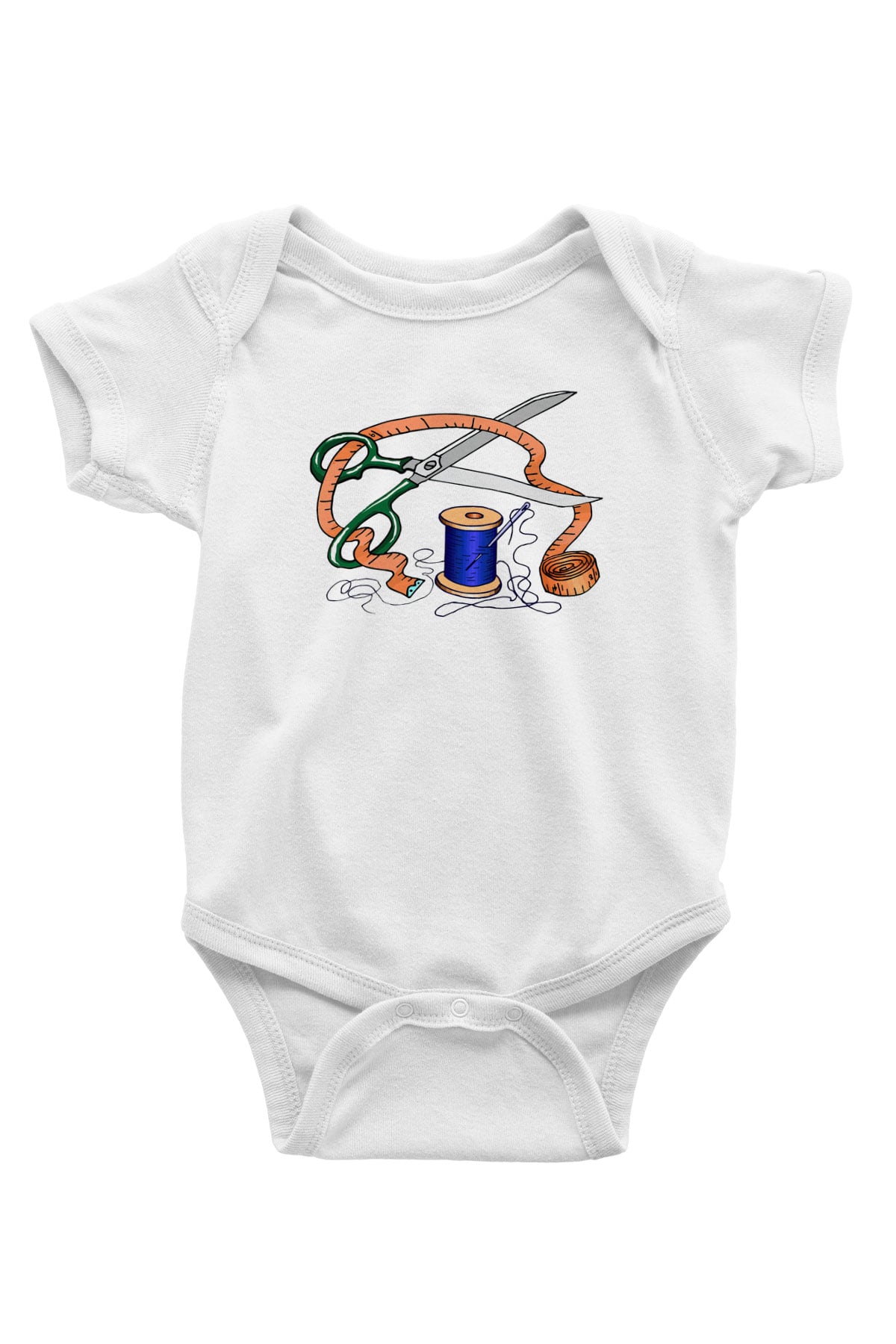 Terzi Baskılı Beyaz Unisex Bebek Body - Zıbın