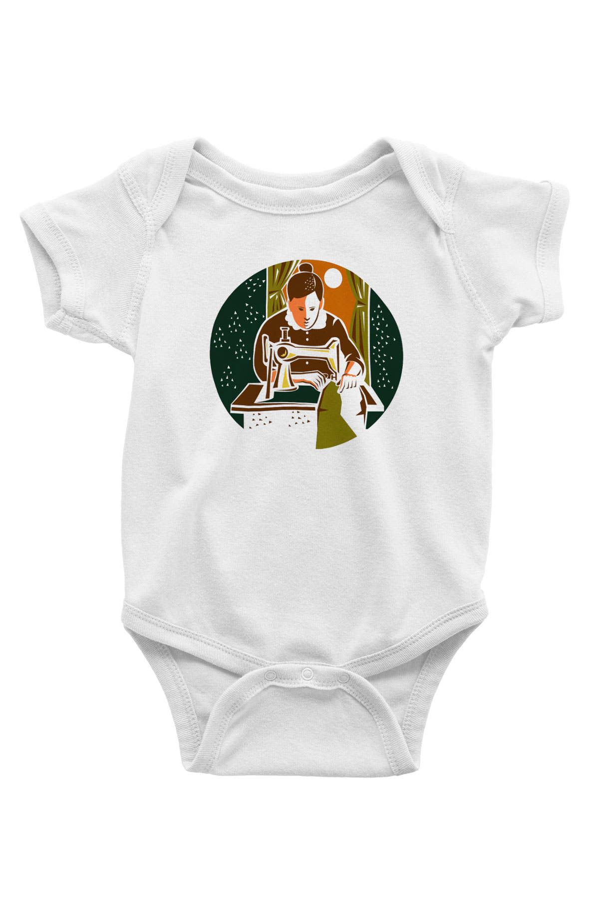 Terzi Baskılı Beyaz Unisex Bebek Body - Zıbın