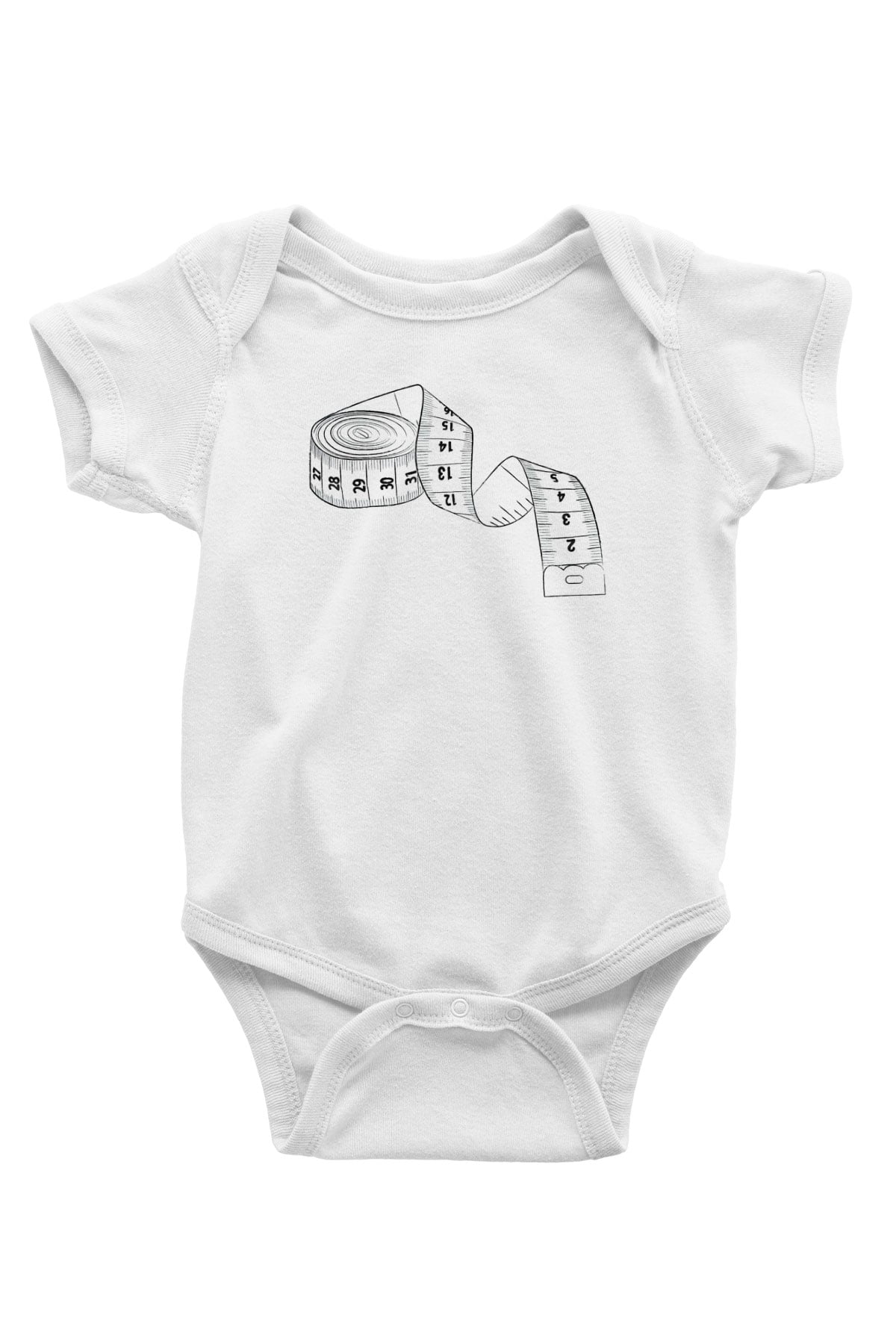 Terzi Baskılı Beyaz Unisex Bebek Body - Zıbın