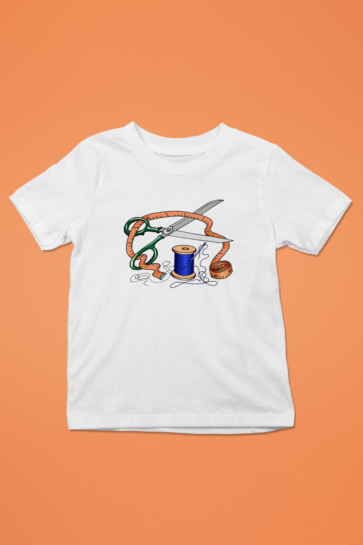 Terzi Baskılı Beyaz Unisex Çocuk Tişört