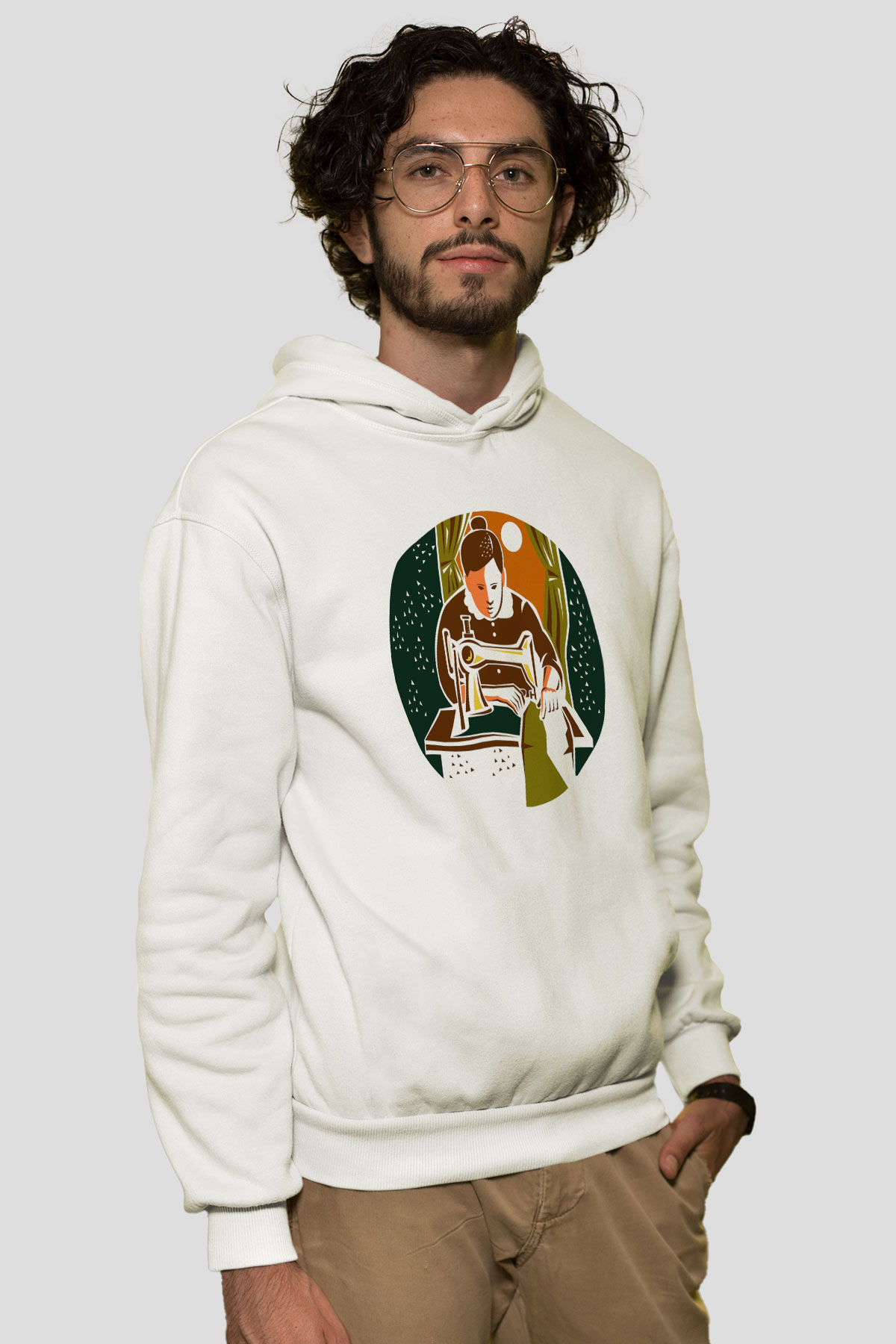 Terzi Beyaz Unisex Hoodie