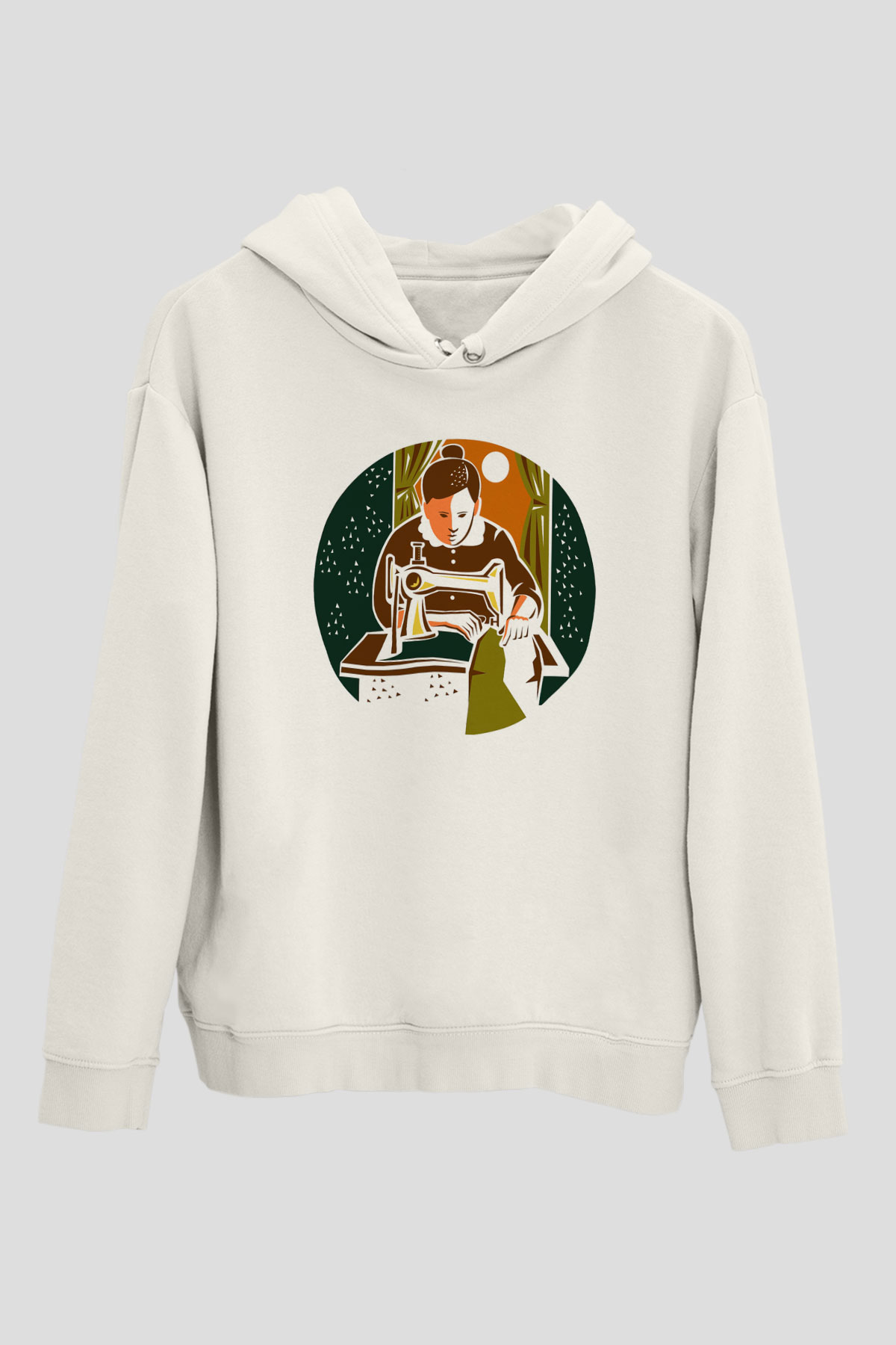 Terzi Beyaz Unisex Hoodie