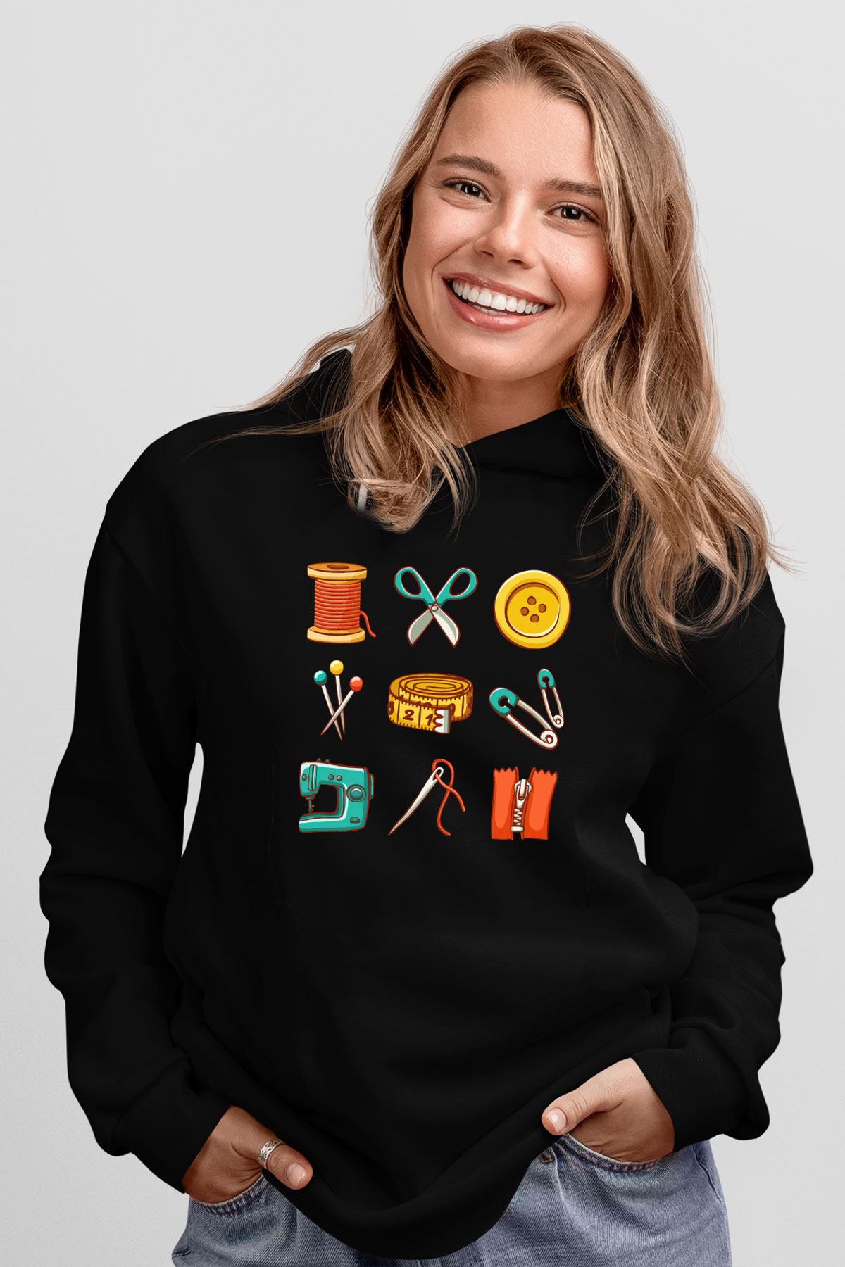 Terzi Siyah Unisex Kapşonlu Sweatshirt