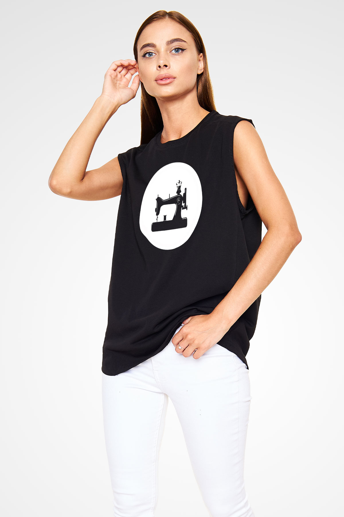 Terzi Siyah Unisex Kolsuz Tişört
