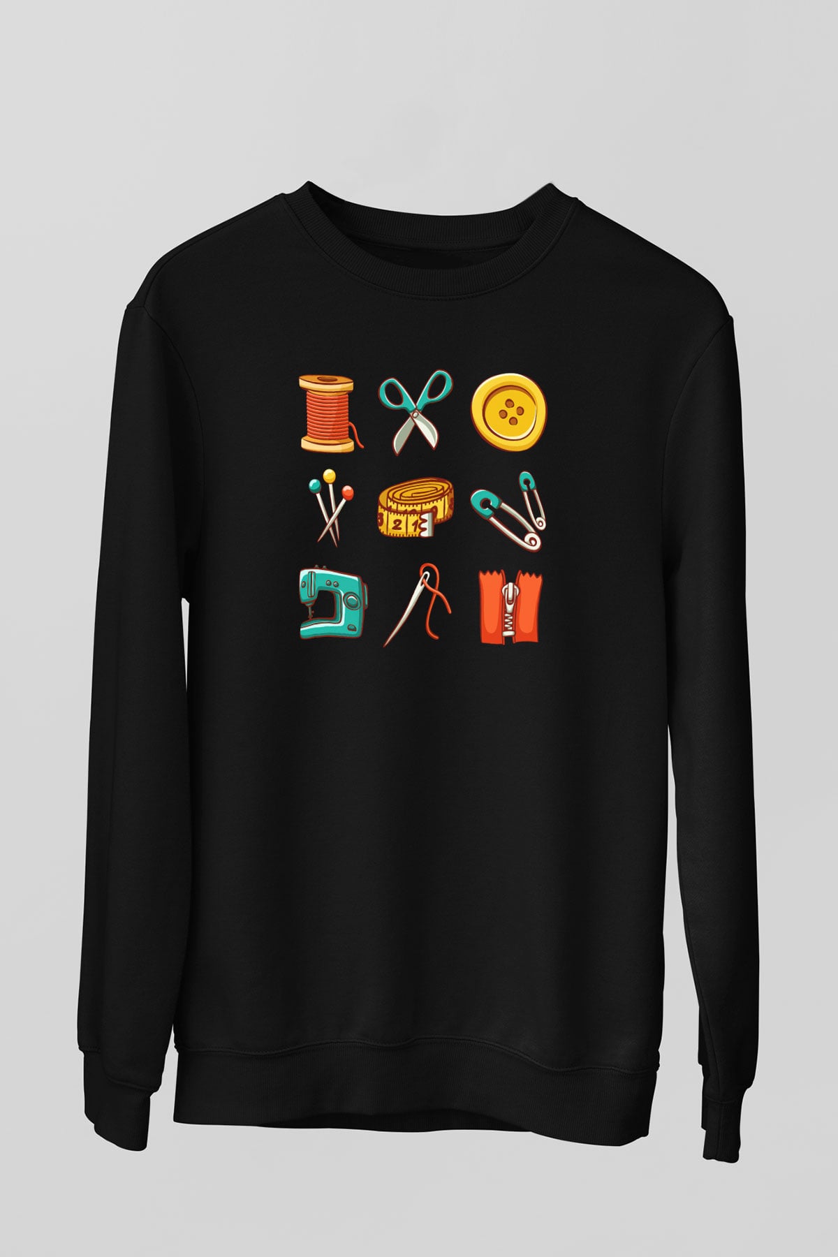 Terzi Siyah Unisex Sweatshirt