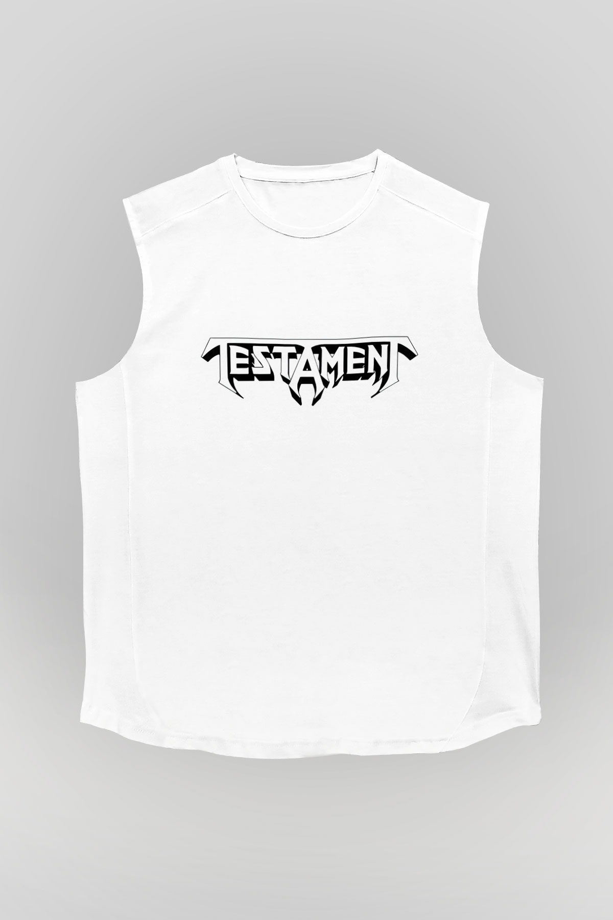 Testament Beyaz Unisex Kolsuz Tişört