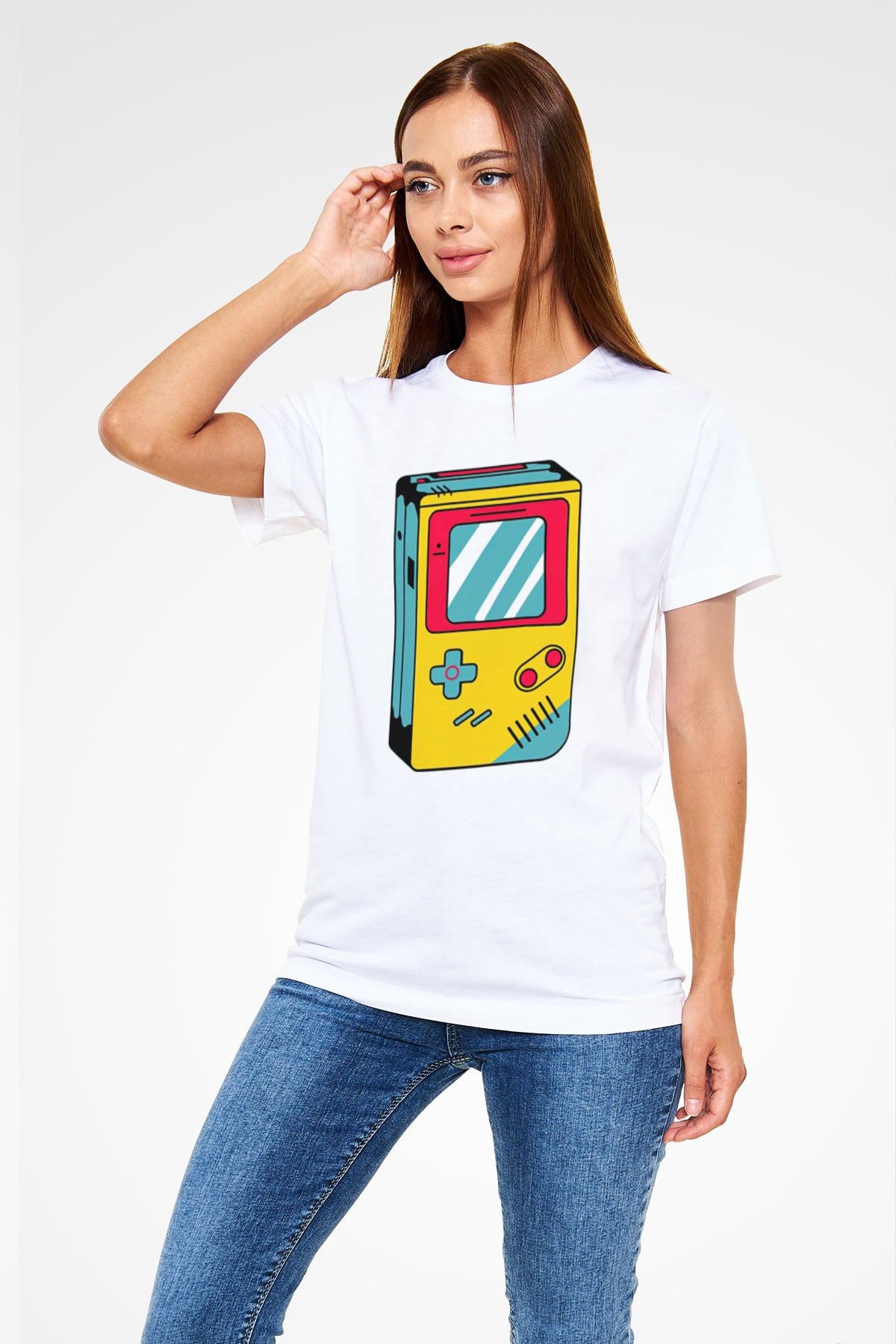 Tetris Beyaz Unisex Tişört