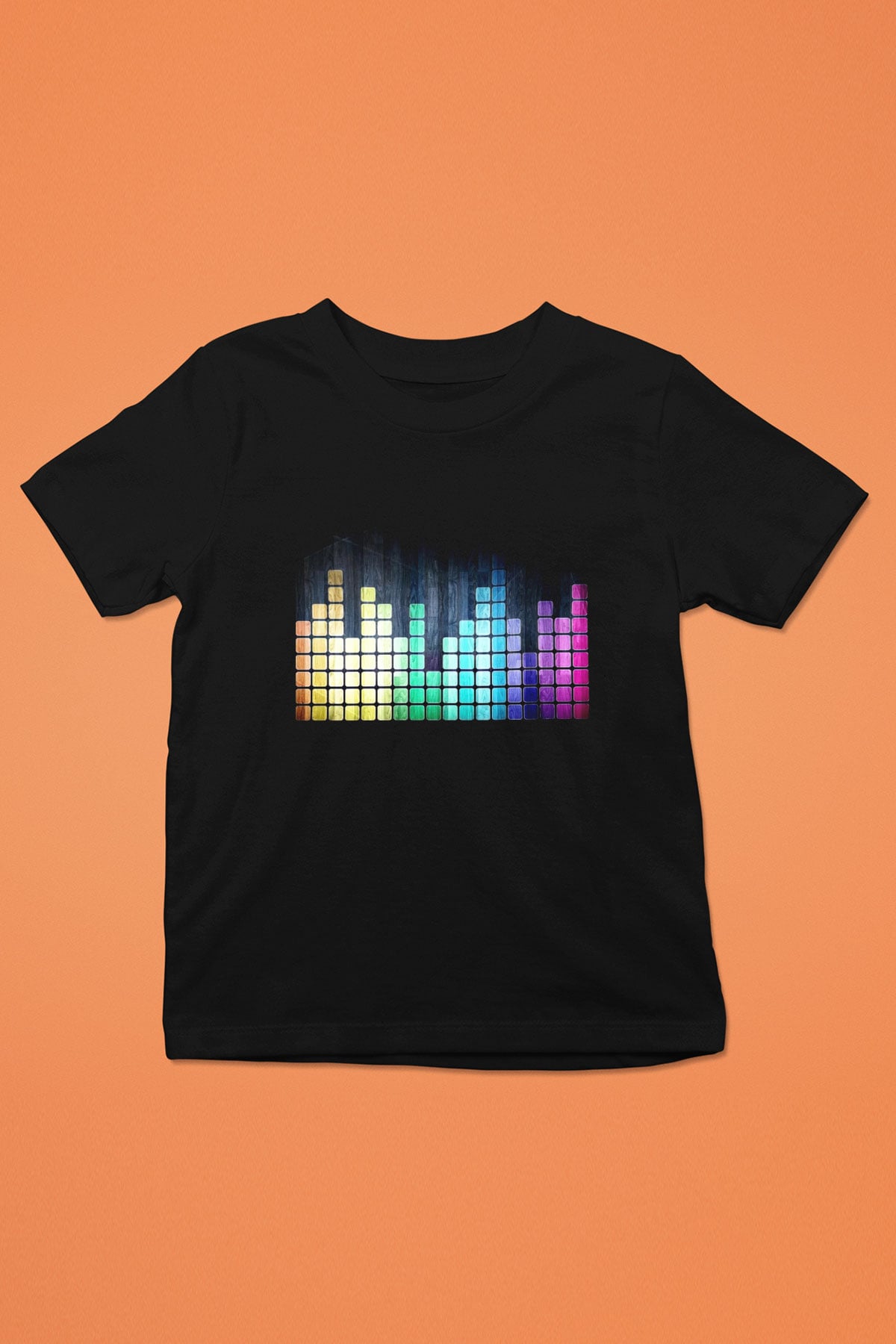 Tetris Siyah Unisex Çocuk Tişört