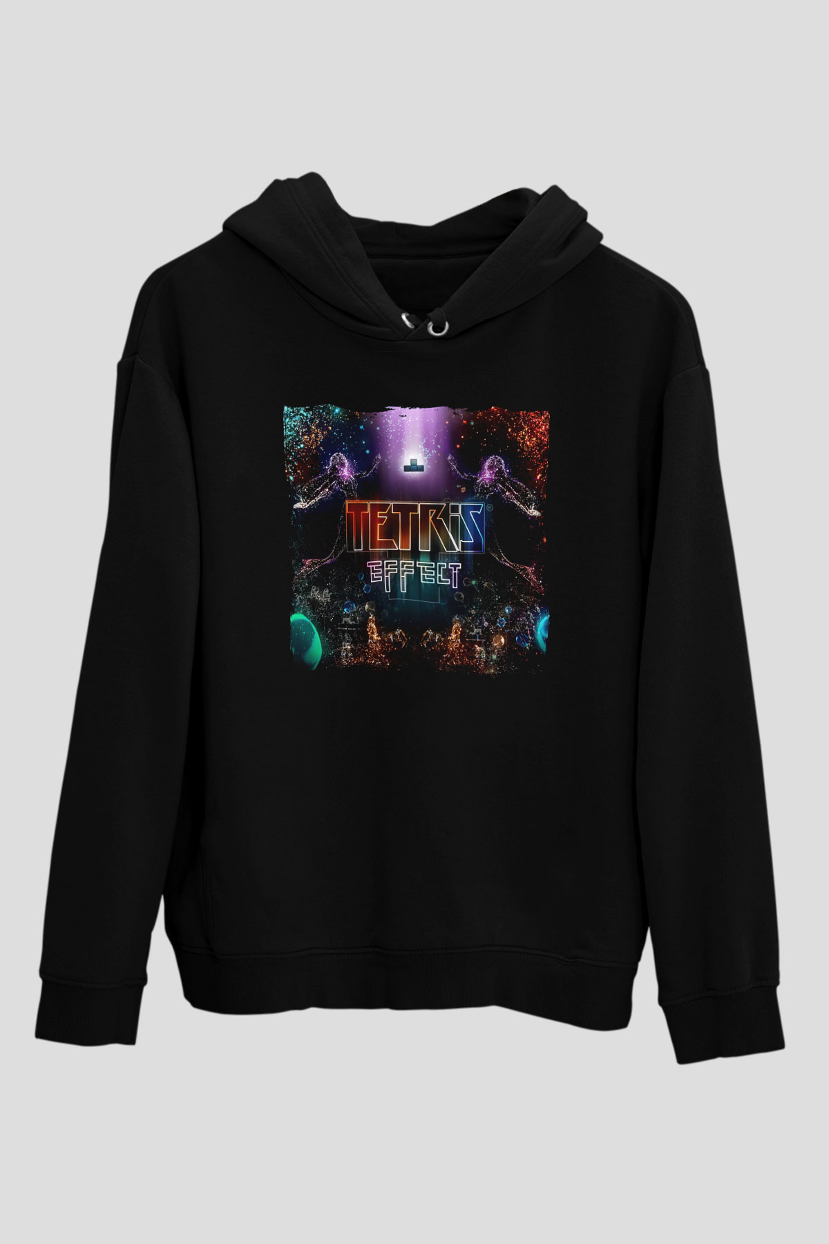 Tetris Siyah Unisex Hoodie
