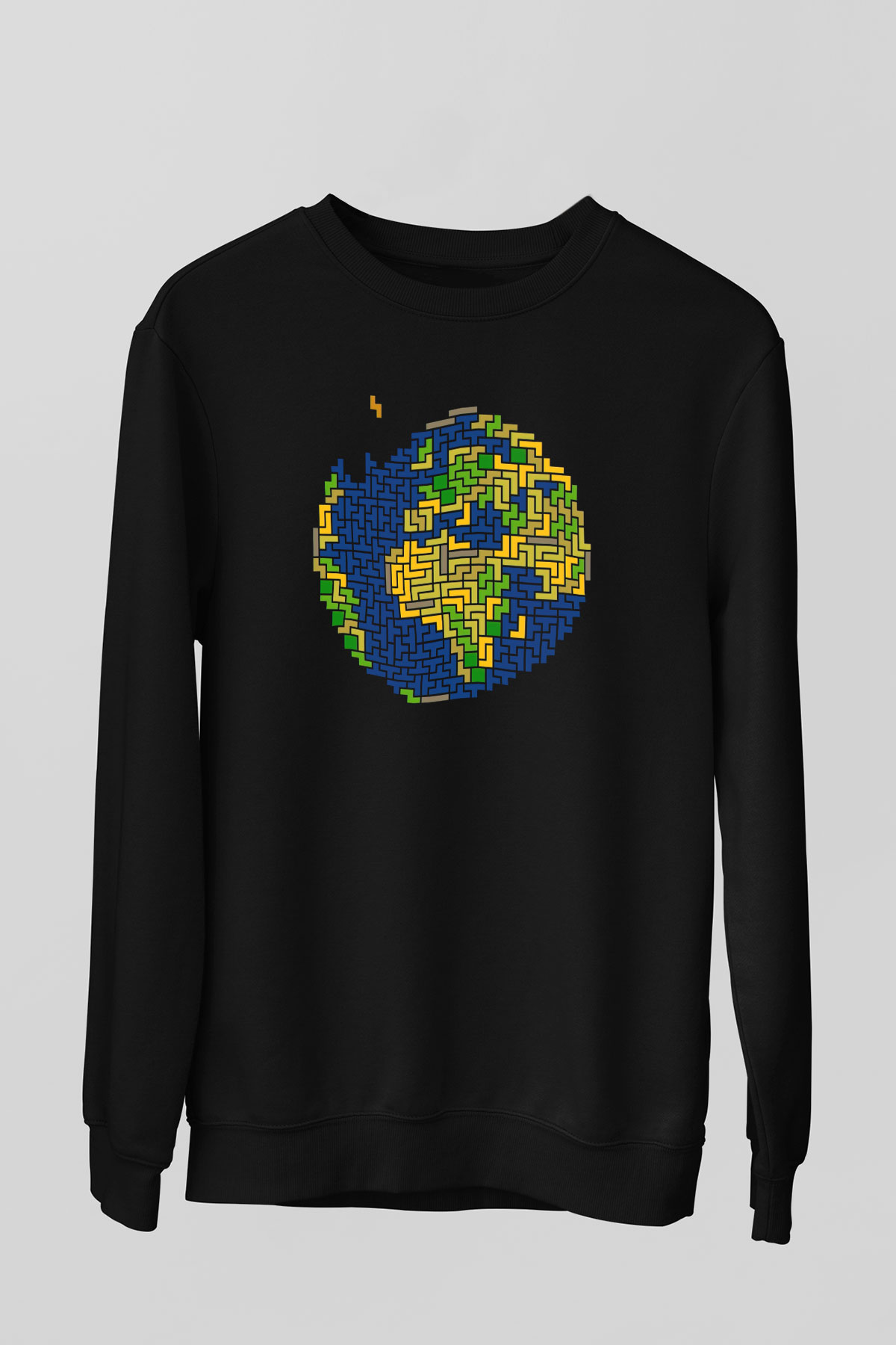 Tetris Siyah Unisex Sweatshirt