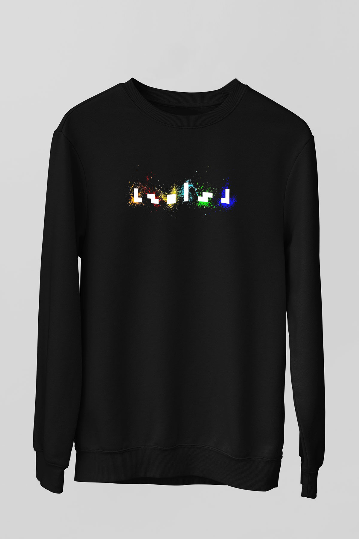 Tetris Siyah Unisex Sweatshirt
