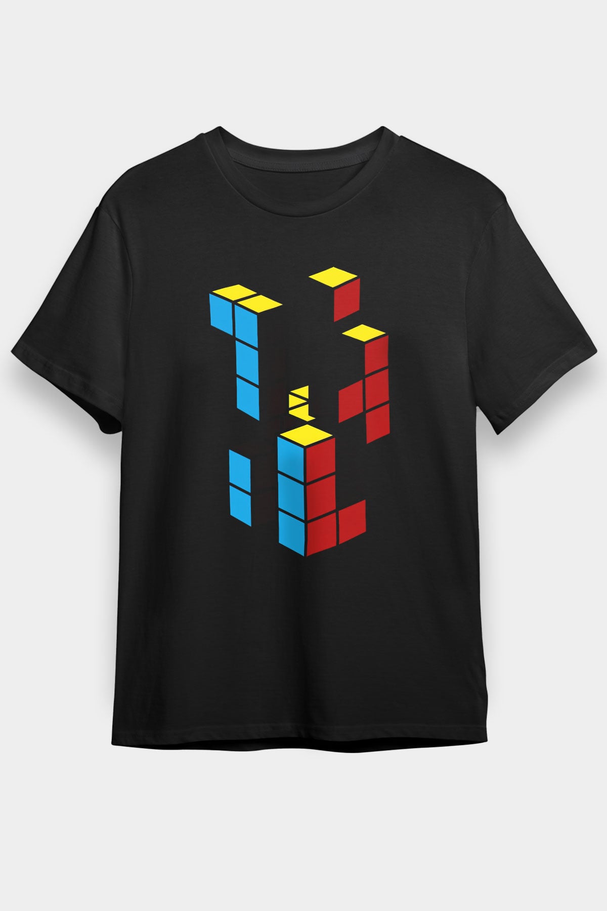 Tetris Siyah Unisex Tişört