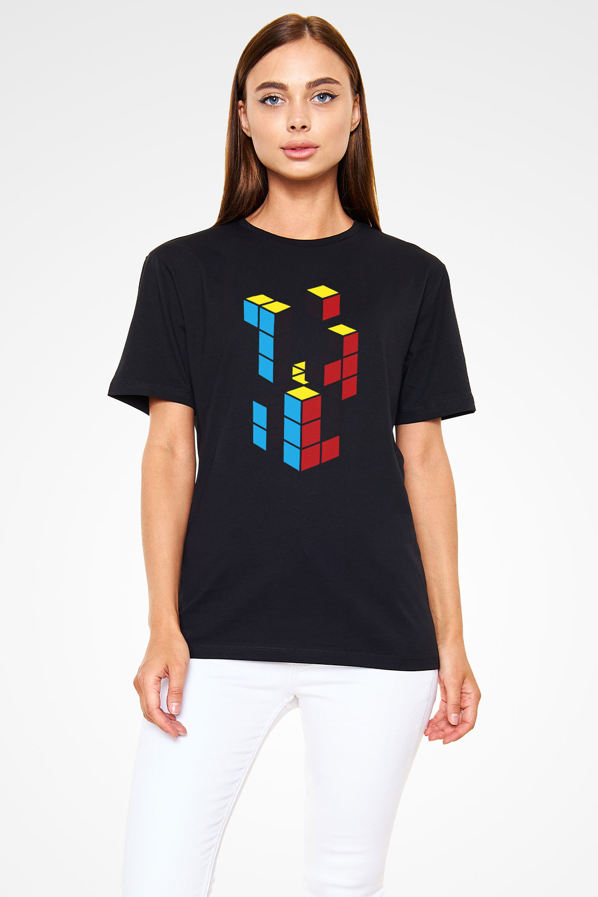 Tetris Siyah Unisex Tişört