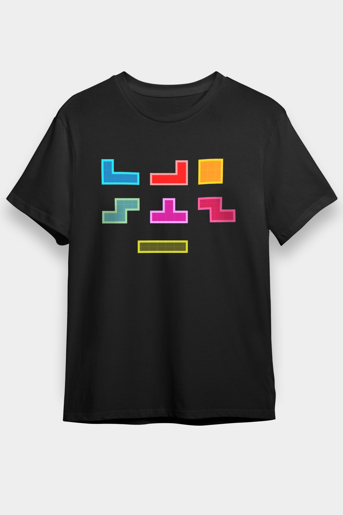 Tetris Siyah Unisex Tişört