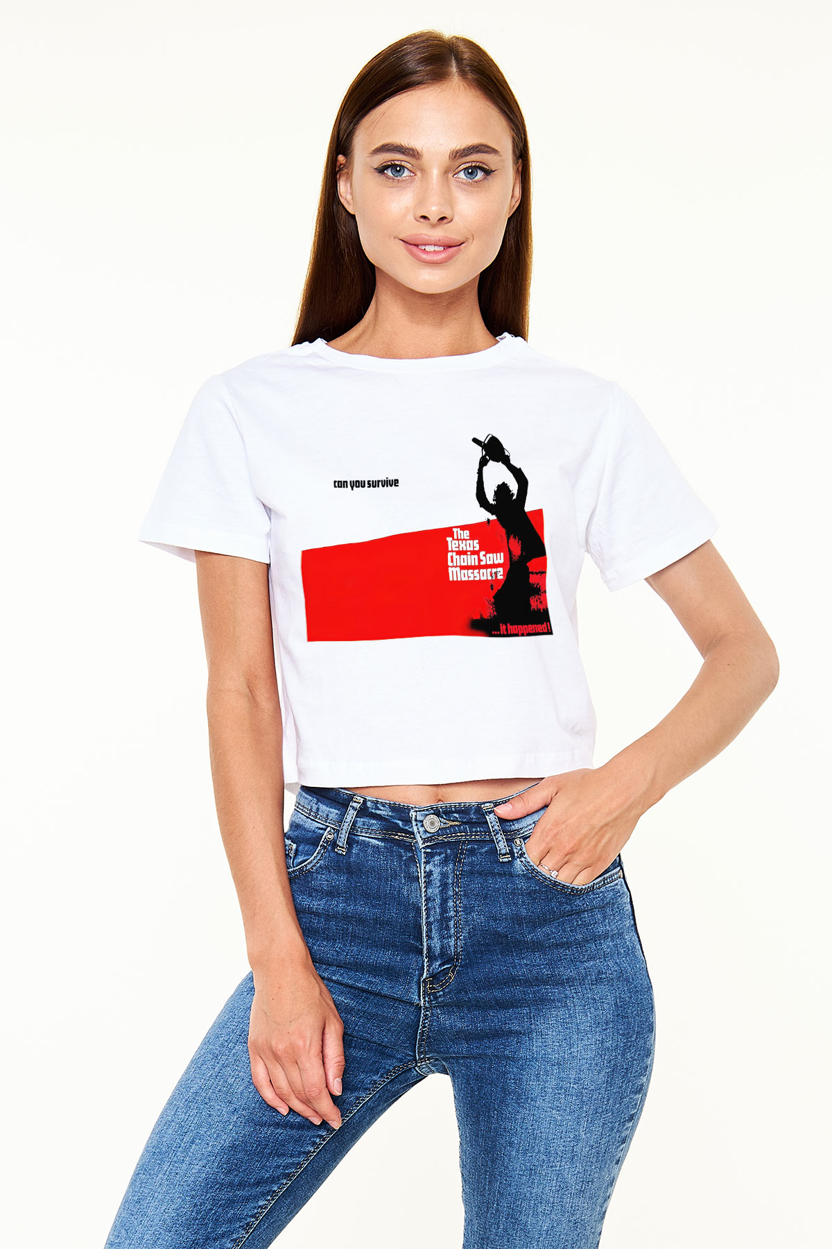 Texas Chain Saw Massacre Beyaz Unisex Oversize Tişört