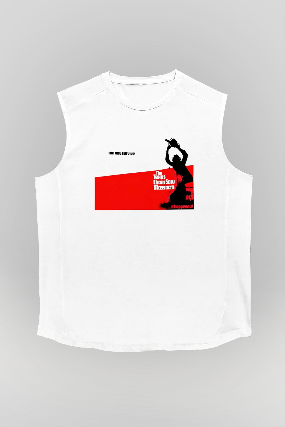 Texas Chain Saw Massacre Beyaz Unisex Kolsuz Tişört