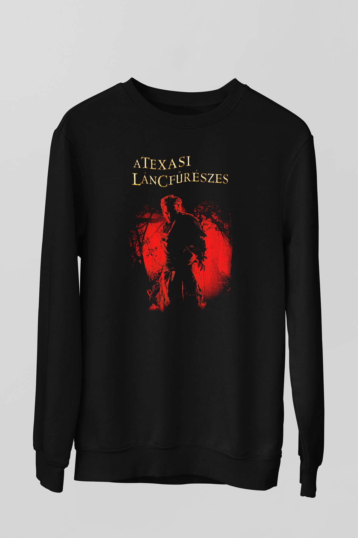 Texas Chain Saw Massacre Siyah Unisex  Sweatshirt