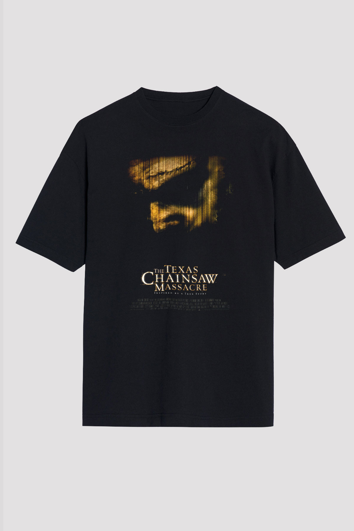 Texas Chain Saw Massacre Siyah Unisex Oversize Tişört