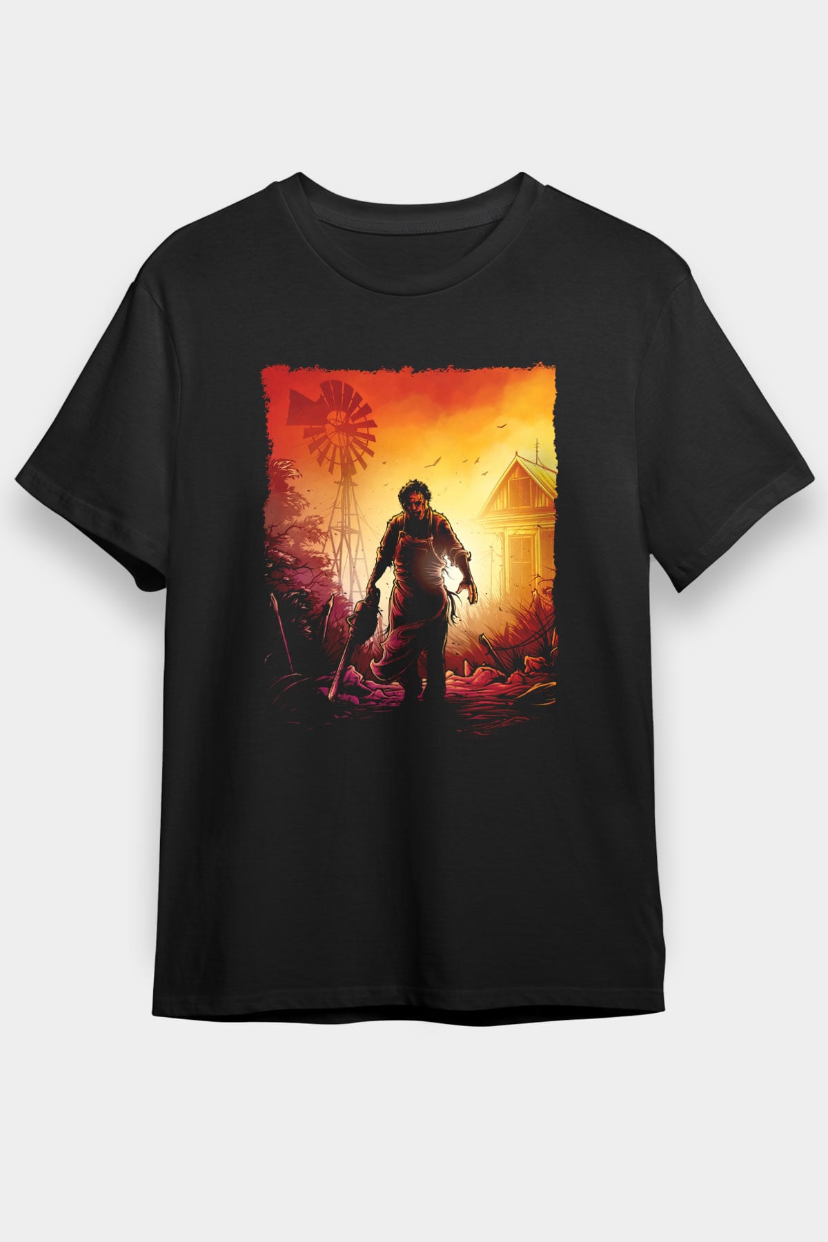 Texas Chain Saw Massacre Siyah Unisex Tişört