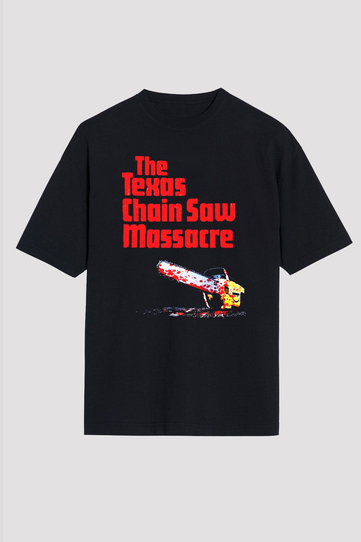Texas Chain Saw Massacre Siyah Unisex Oversize Tişört