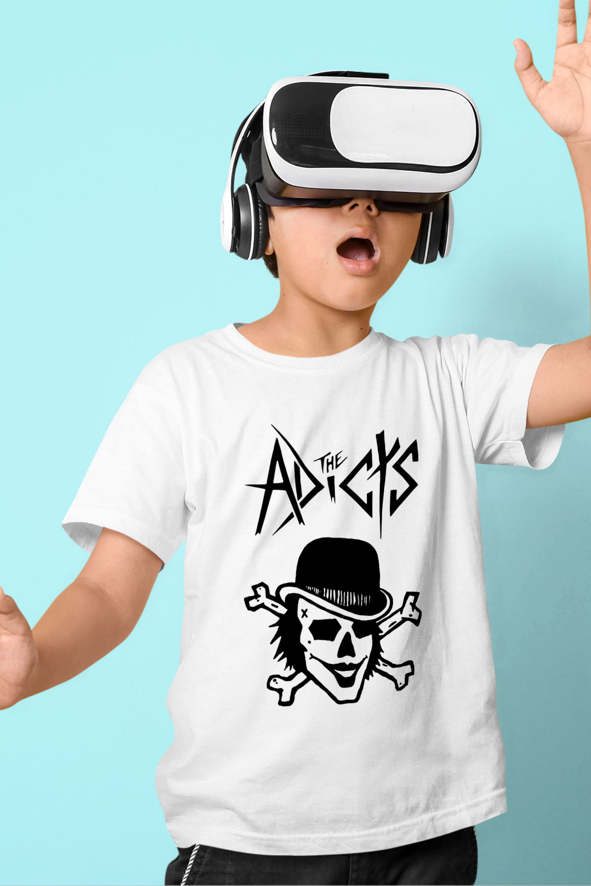 The Adicts Baskılı Beyaz Unisex Çocuk Tişört