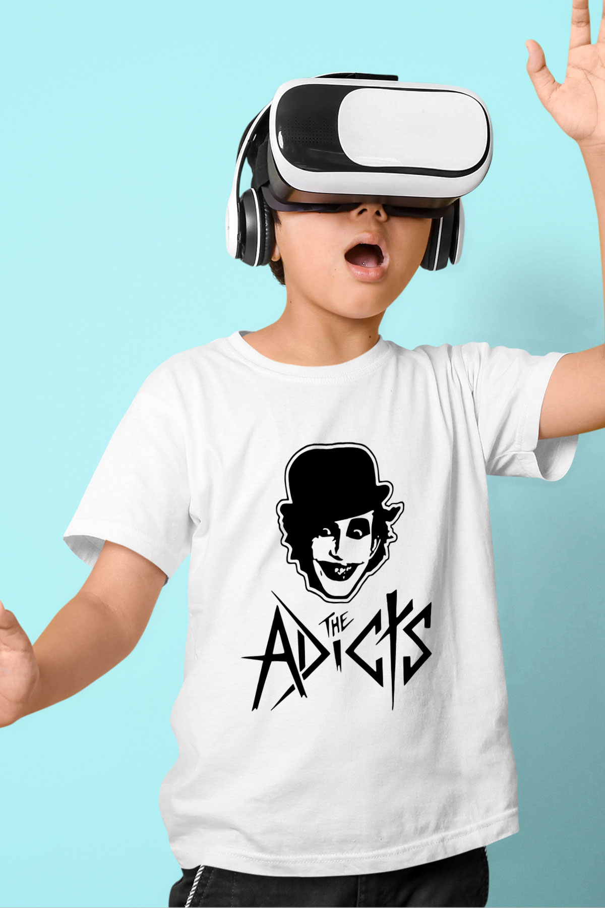 The Adicts Baskılı Beyaz Unisex Çocuk Tişört