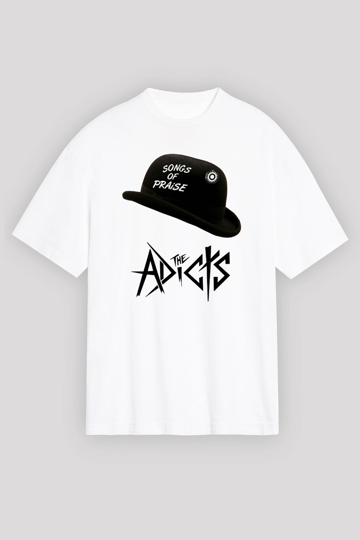 The Adicts Beyaz Unisex Oversize Tişört T-Shirt