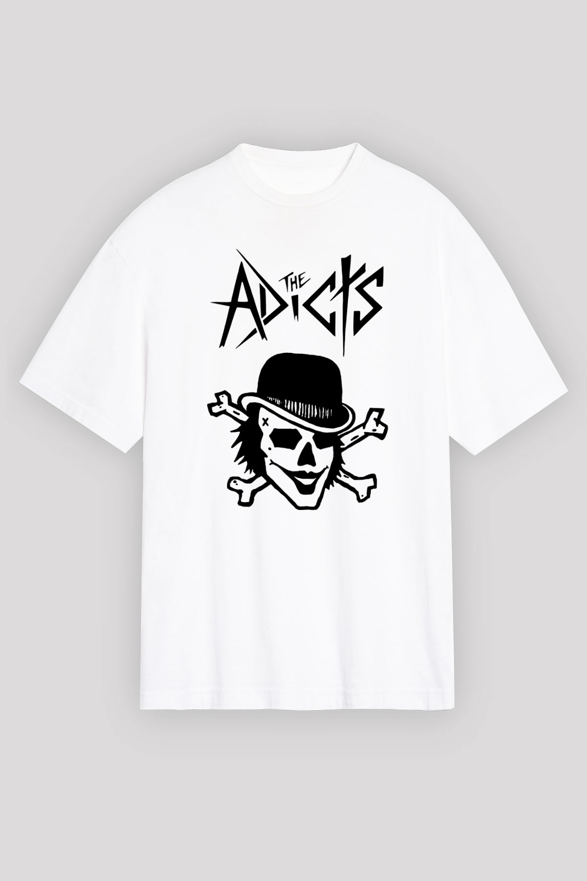 The Adicts Beyaz Unisex Oversize Tişört T-Shirt