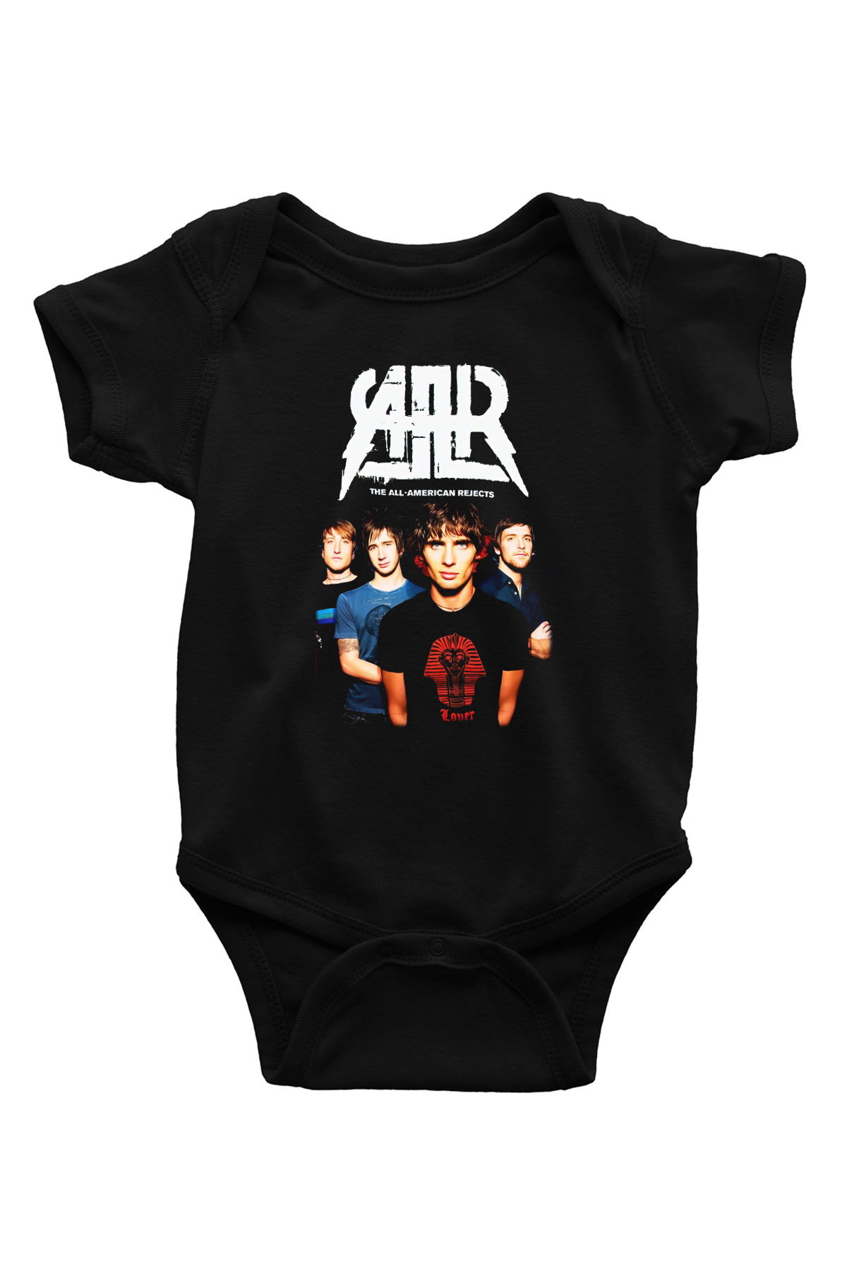 The All-American Rejects Baskılı Siyah Bebek Body - Zıbın