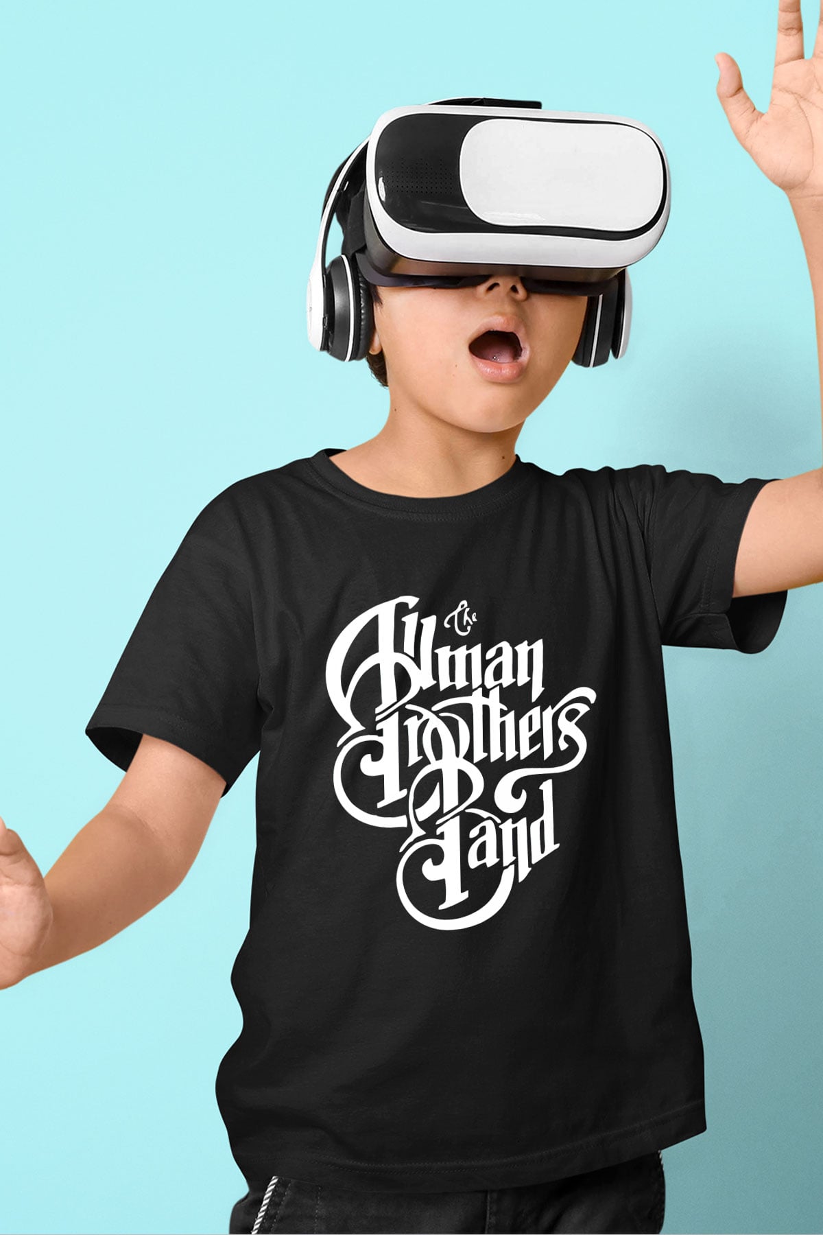 The Allman Brothers Band Baskılı Siyah Unisex Çocuk Tişört