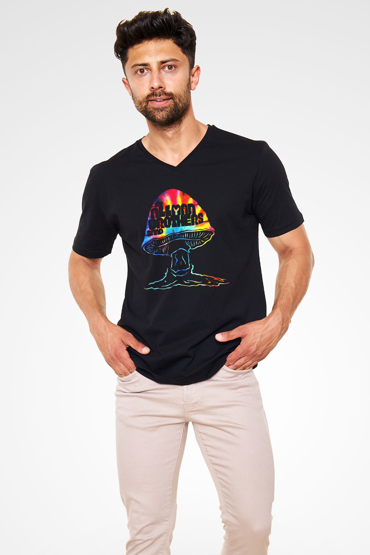The Allman Brothers Band Siyah Unisex V Yaka Tişört T-Shirt