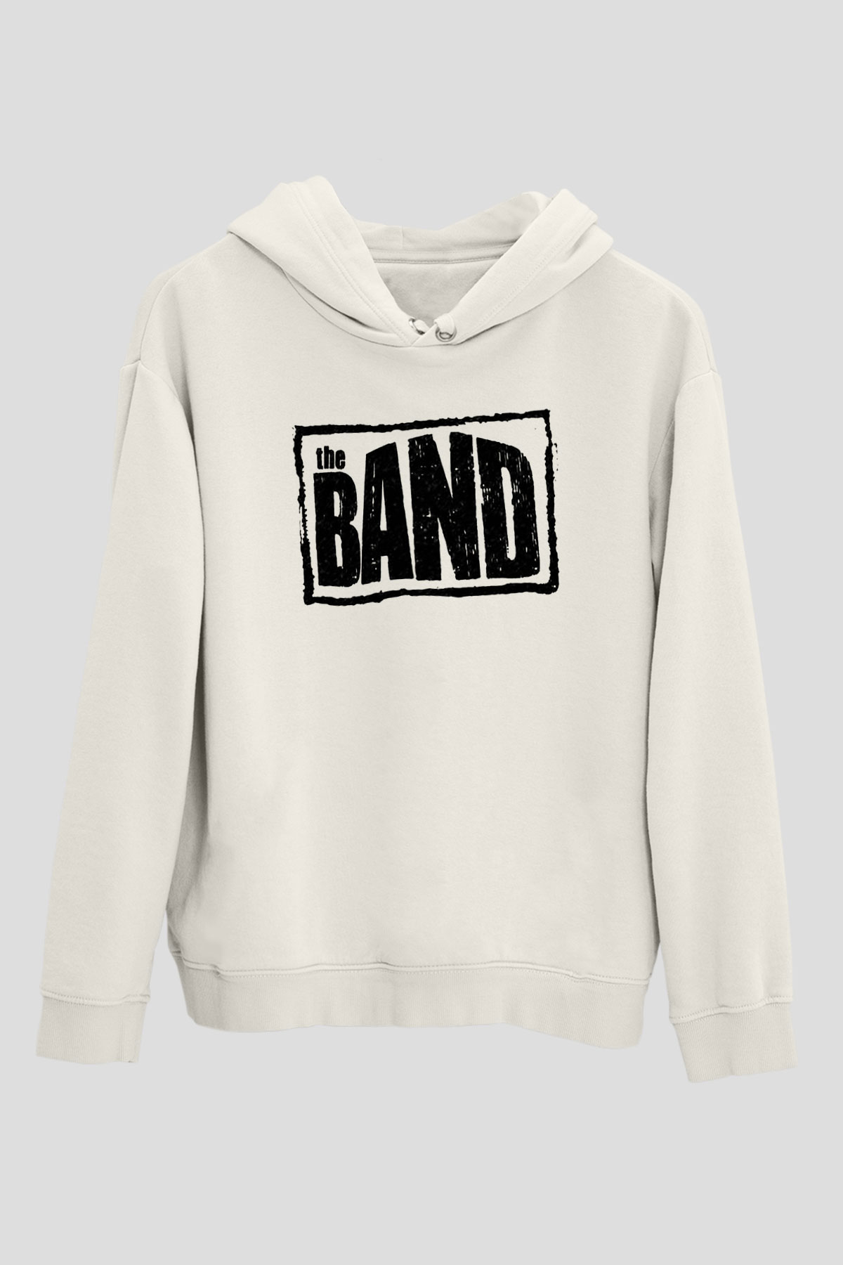 The Band Beyaz Unisex Kapşonlu Sweatshirt