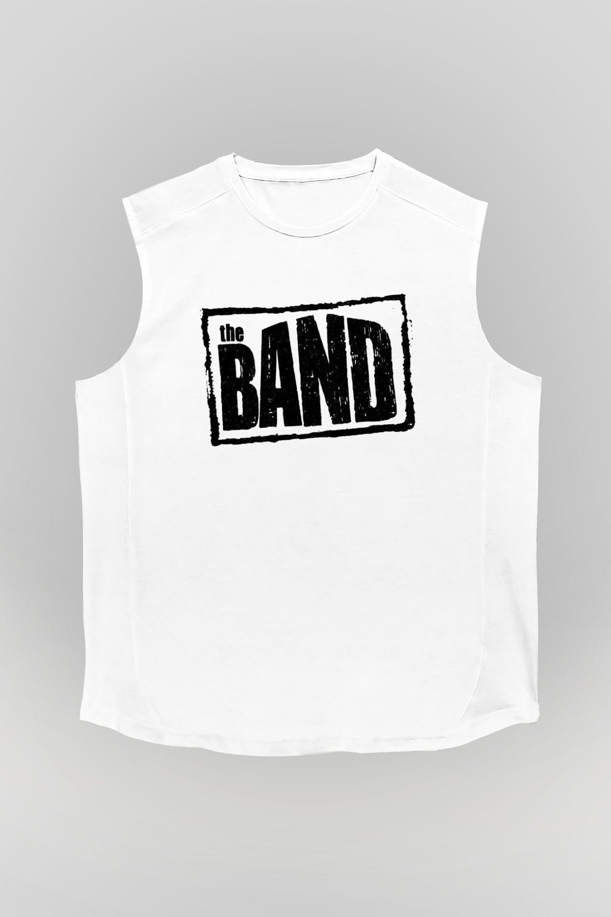 The Band Beyaz Unisex Kolsuz Tişört