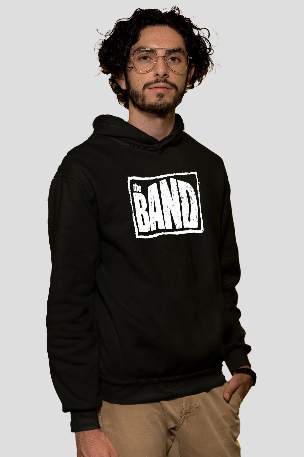The Band Siyah Unisex Kapüşonlu Sweatshirt