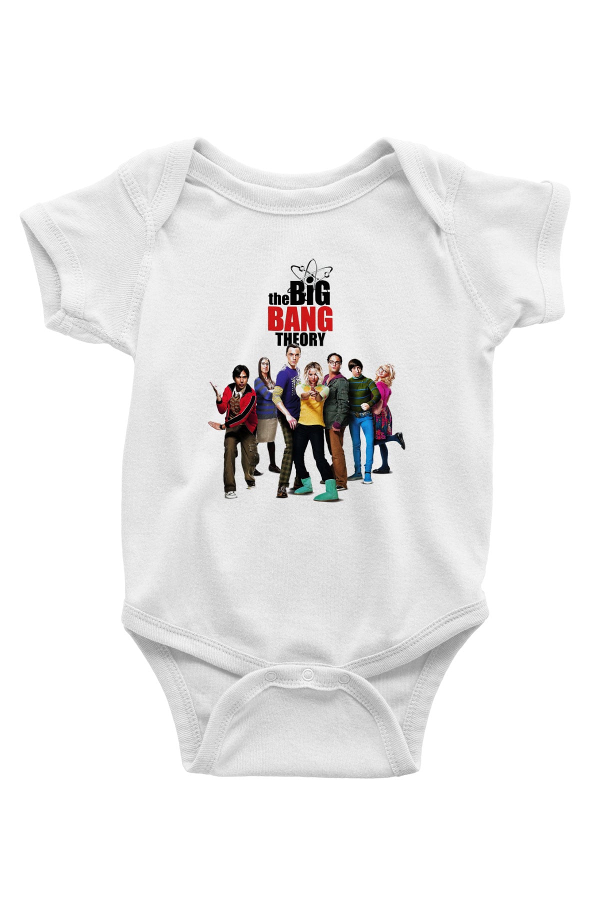 The Big Bang Theory Baskılı Beyaz Unisex Bebek Body - Zıbın