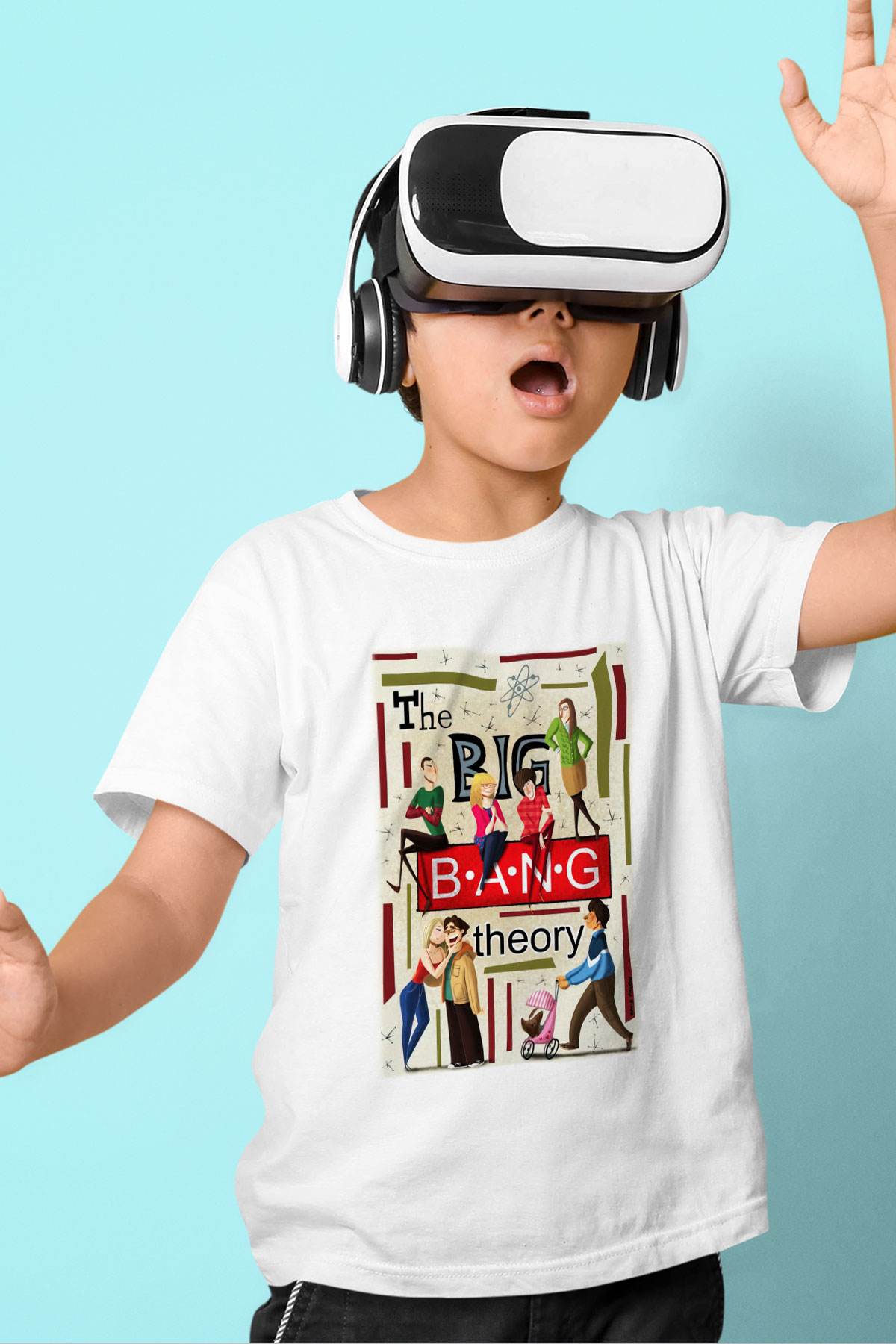 The Big Bang Theory Baskılı Beyaz Unisex Çocuk Tişört