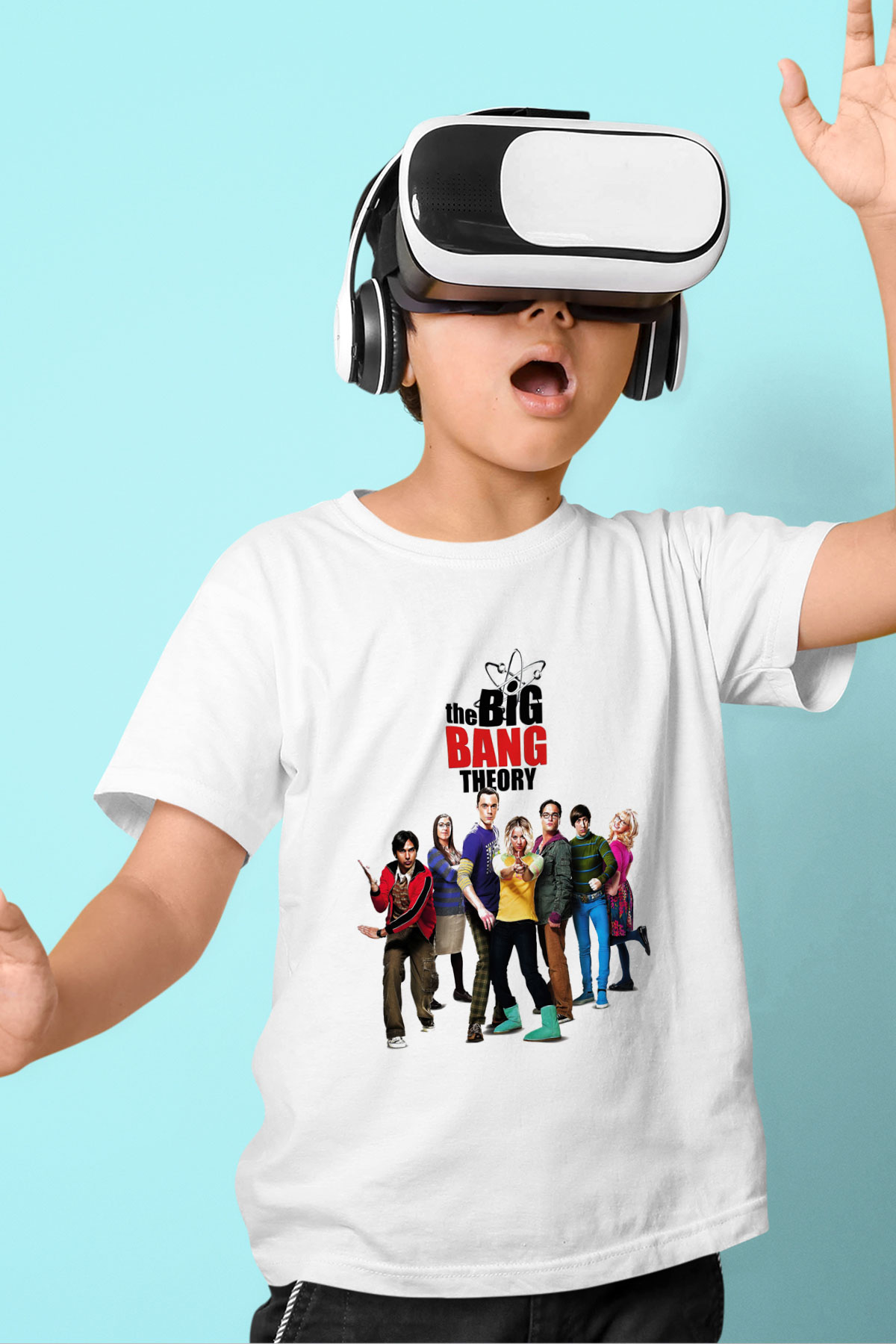 The Big Bang Theory Baskılı Beyaz Unisex Çocuk Tişört