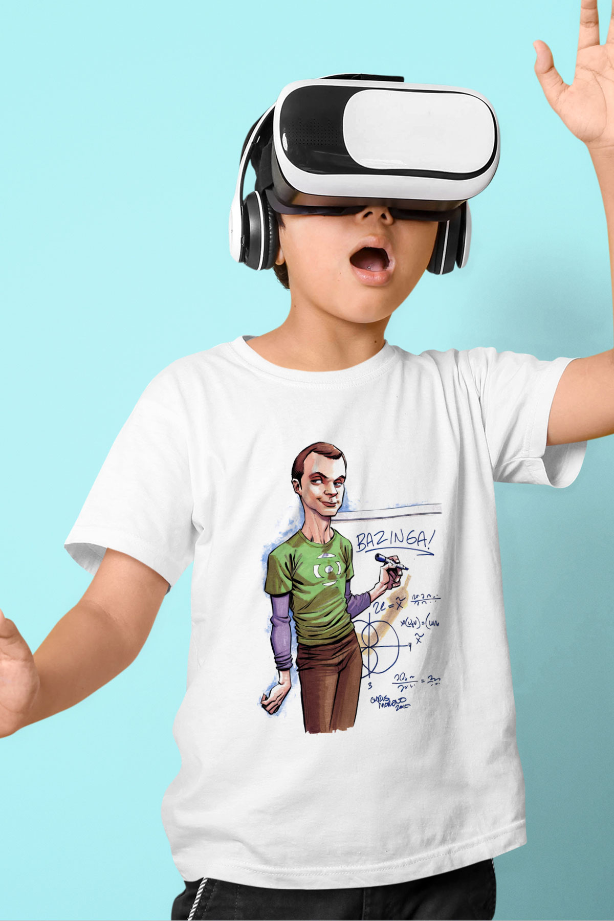 The Big Bang Theory Baskılı Beyaz Unisex Çocuk Tişört