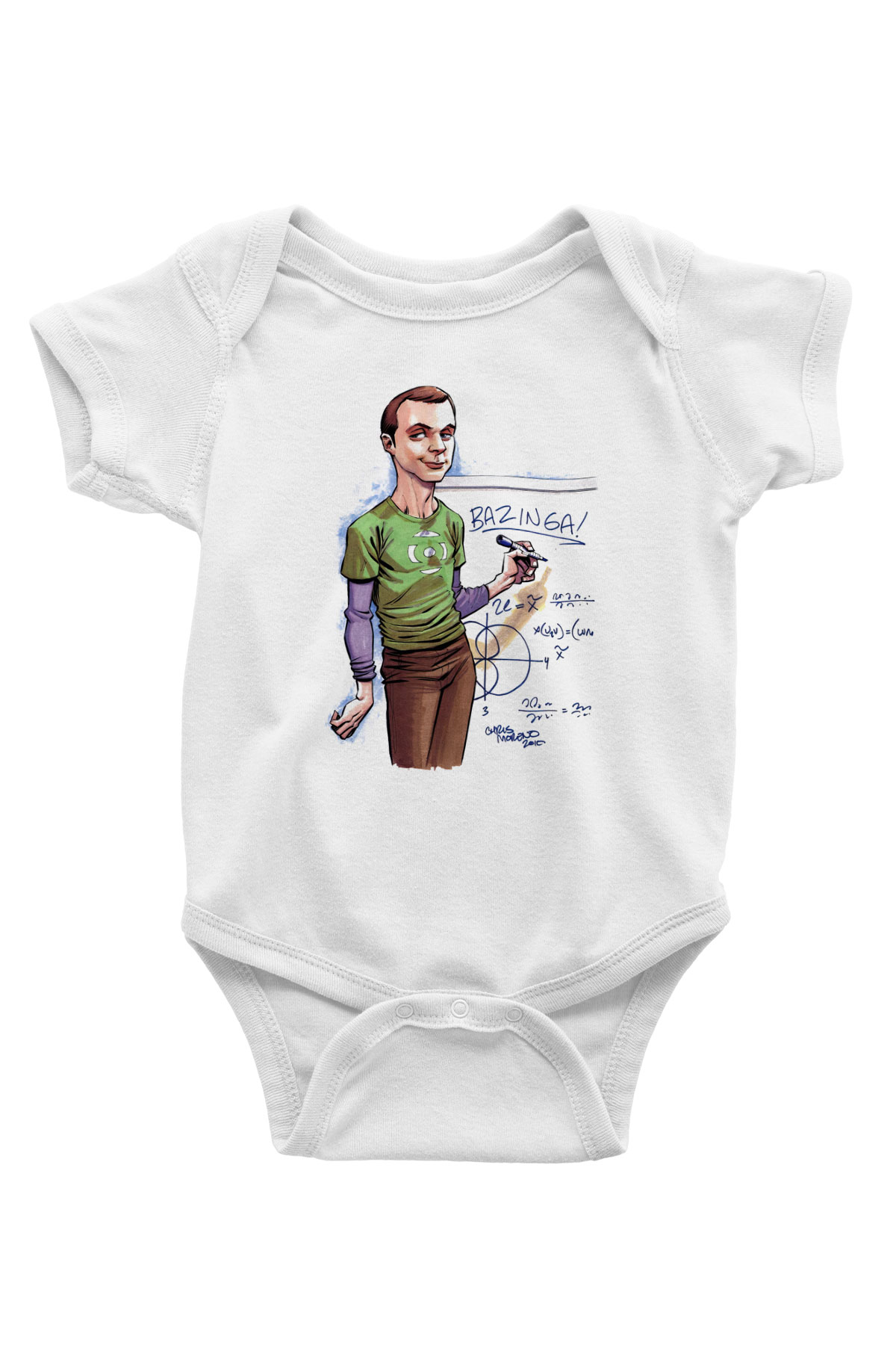 The Big Bang Theory Baskılı Beyaz Unisex Bebek Body - Zıbın