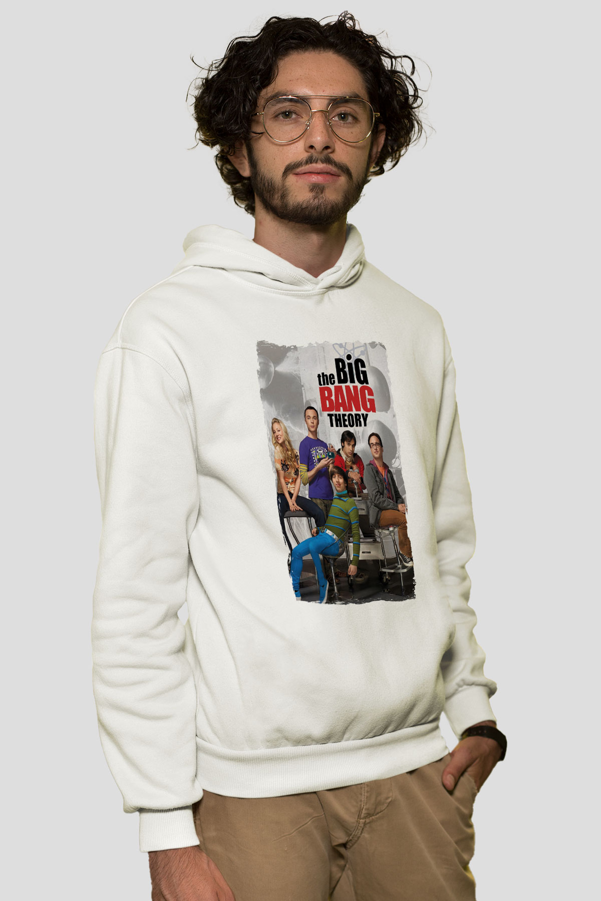 The Big Bang Theory Beyaz Unisex Hoodie