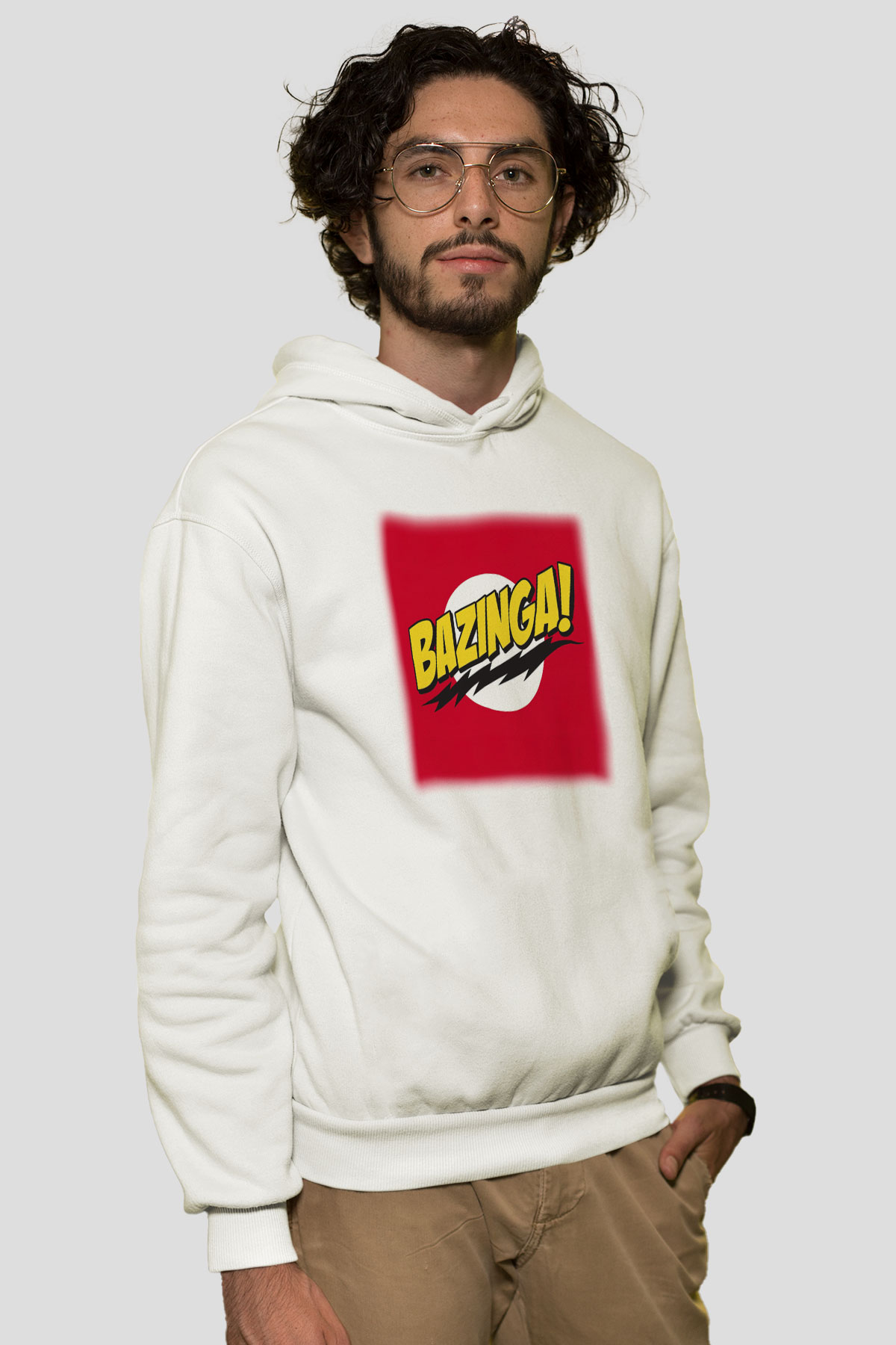 The Big Bang Theory Beyaz Unisex Kapşonlu Sweatshirt
